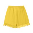 thumbnail image 5 of ShomPort Girls Lace Trim Shorts Casual Summer Elastic Waist Drawstring Loose Comfy Dressy Shorts, 4-14Y, 5 of 9