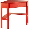 thumbnail image 2 of Target Marketing Systems Ellen Corner Desk Drawer and One Storage Shelf for Living Room, Bedroom, or Home Office, Small Computer Table, 42" W x 30" H, Red, 2 of 9