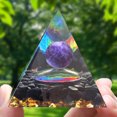 thumbnail image 4 of Pirámide De Cristal Decoración Pirámide de orgonita de 5 cm Heal Reiki Orgone Generador de energía Piedra de cristal (H), 4 of 4