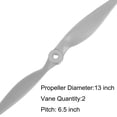 thumbnail image 4 of Uxcell 13x6.5 Inch RC Propellers 2-Vane Blades Props Gray with Adapter Rings RC Airplane Aircraft Prop Replacement 3Pcs, 4 of 7