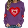 thumbnail image 5 of Zorckvet Valentine's Day Sweatshirt Women Plus Size Pullover Heart Graphic Shirts Casual Long Sleeve Tops, 5 of 5