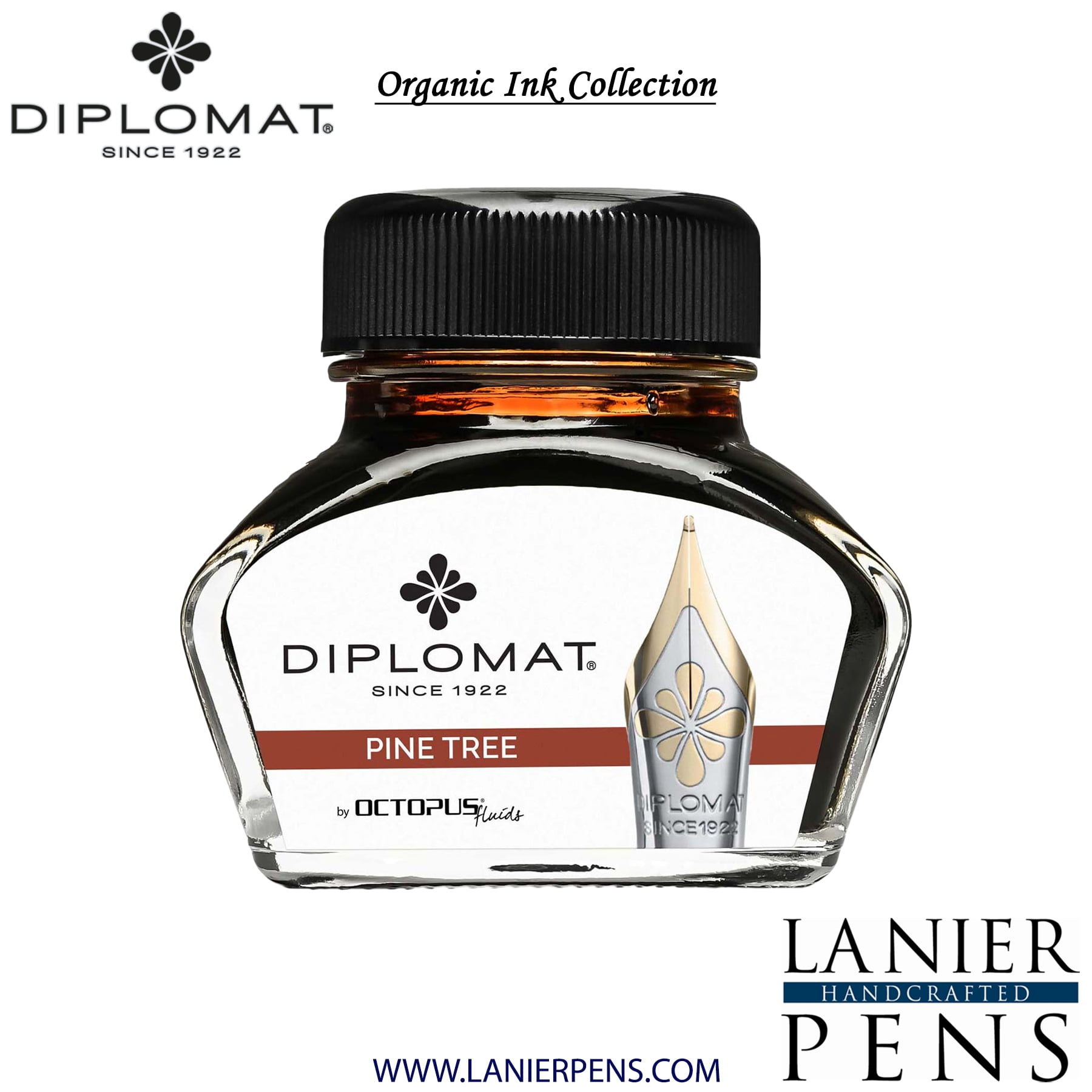 Diplomat Octopus 30ml Ink Bottle - Pine Tree