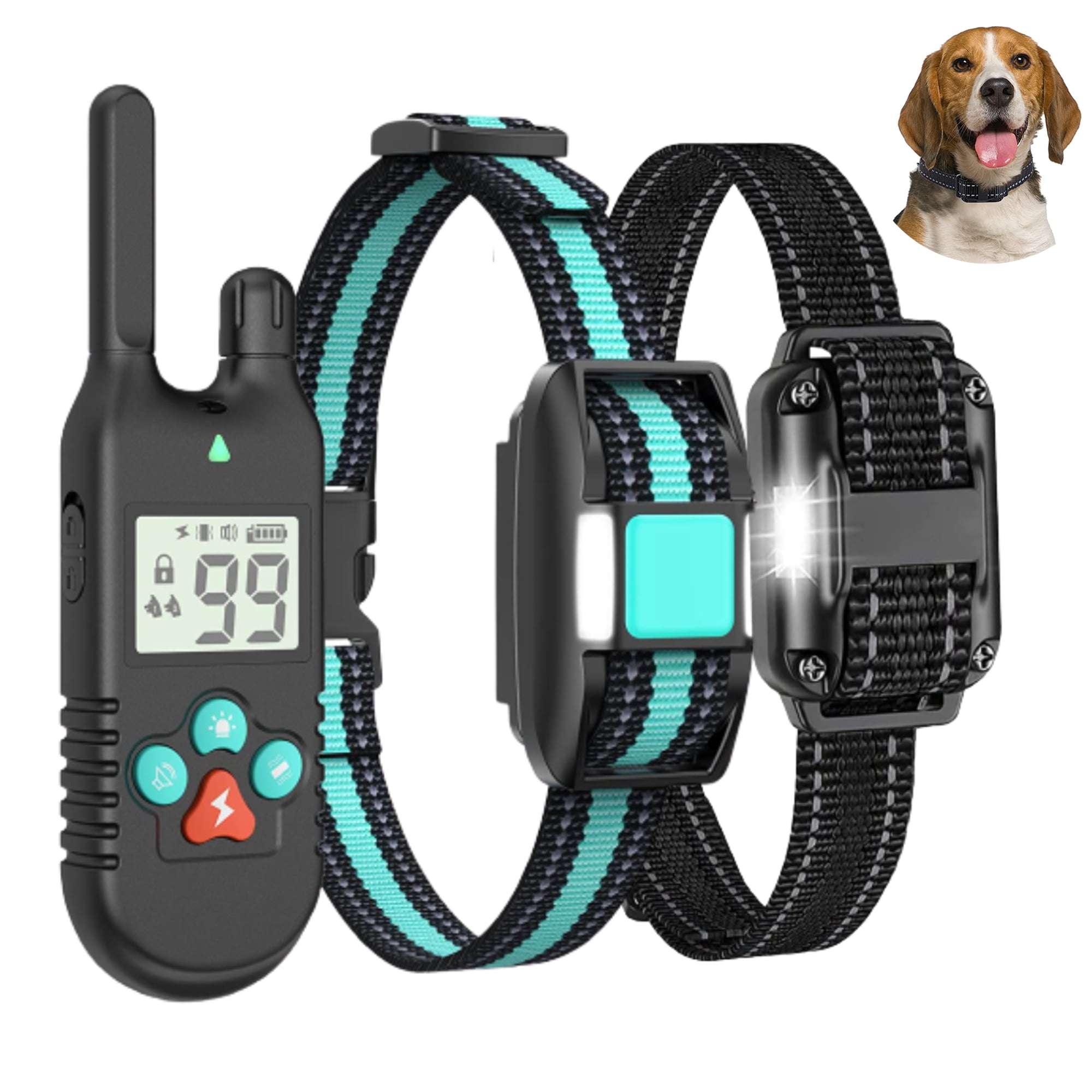 1000 Yards Dog Shock Training Collar Remote Waterproof for Large Med Small  Dogs 