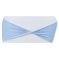 thumbnail image 2 of MDS Pack of 100 Spandex Chair Bow Sash Bands Ties Without Buckle for Wedding - Baby Blue, 2 of 6