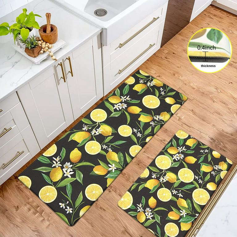Findosom 2pcs Anti Fatigue Kitchen Rug and Mat Set 0.4 Thick Kitchen  Runner Rug Mats Set of 2 Non-Skid & Washable & Waterproof Comfort Standing  Mat for Home, Office, Sink 17x48+17x28 Colorful 