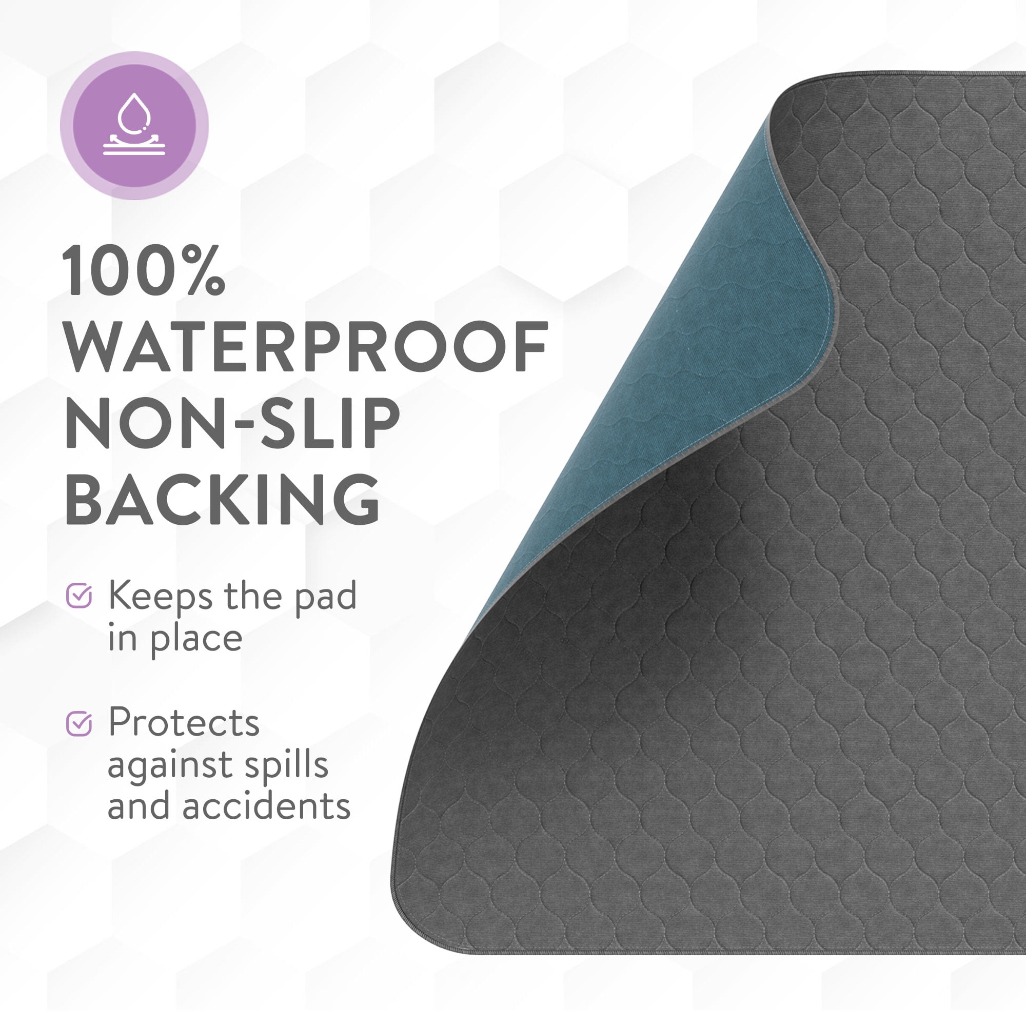 Inspire Underpads,  Reusable  Bed Pads Washable Waterproof, Comfort Fit, Extra Long 34 x 52 (2 Count)