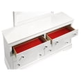 thumbnail image 6 of White Faux Leather Upholstery - Uniform Textured Detailing - Bedroom Space - Functional Storage Pieces, 6 of 6