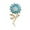 Blue, variant on Elegant Sunflower Rhinestone Flower Brooch for Women Gold-Toned Crystal Leaf Daisy Blossom Brooches Lapel Pins Dainty Dress Accessories Wedding Valentine Jewelry