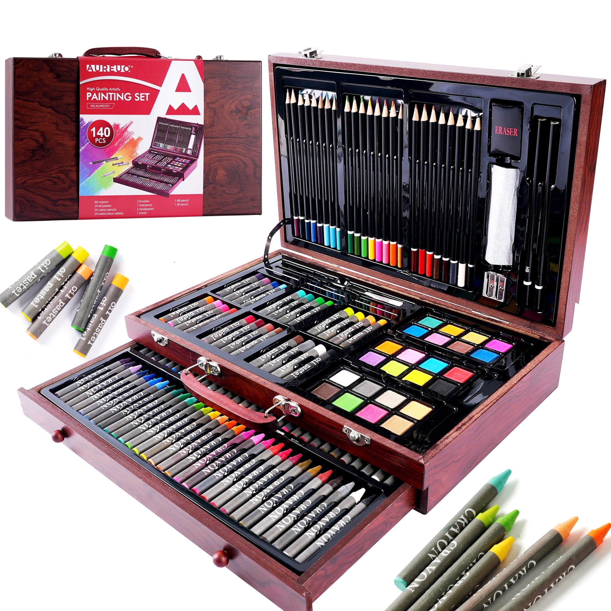 KINGART Mixed Media Art Set - 175 Pieces - Complete Drawing