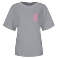 thumbnail image 4 of Razzly Women's T Shirts Stylish Graphic Tee For Cancer Awareness Month Celebrating Support And In A And Comfortable Design Short Sleeve Casual Shirts for Women 2 Shirt Casual Short Sleeve T(Grey,2XL), 4 of 5