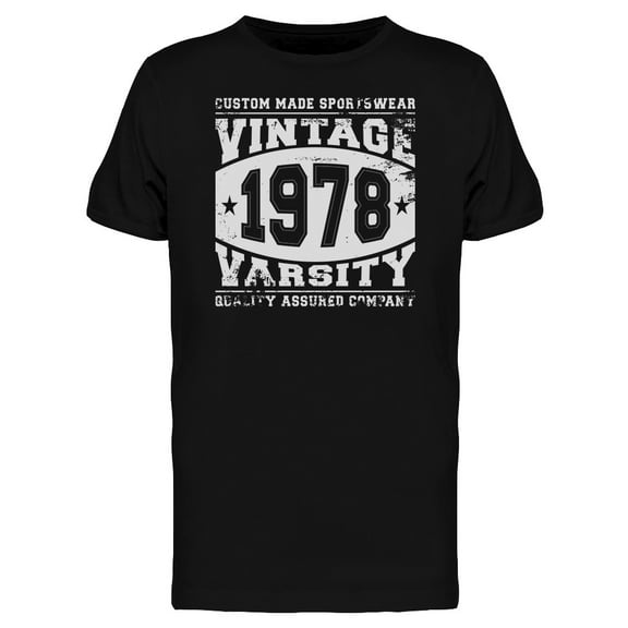 Vintage 78 Varsity College Art T-Shirt Men -Image by Shutterstock, Male 3X-Large