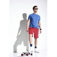 thumbnail image 2 of Expert Brand USA-Made Men's Heather Athletic Shorts, Dark Heather Red, Medium, 2 of 4