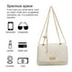 thumbnail image 2 of Bolso de hombro para mujer, bolso de mano de moda, bolso cruzado de diseñador acolchado con correa de cadena, blanco:;:;, 2 of 6