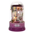 thumbnail image 1 of FEIJIBA DIY Miniature House Kit Wooden Mini House With Dust P Roof Cover Rotating Music Box HouseGift，MusicalBoxes Rotating Music Box Mini Toy House Set With Furniture With LED（10ml）, 1 of 9