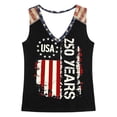 thumbnail image 5 of Womens 4Th of July Tank Top Independence Day Summer Casual Print Sleeveless Blouse America 250 Tshirt Black L, 5 of 5