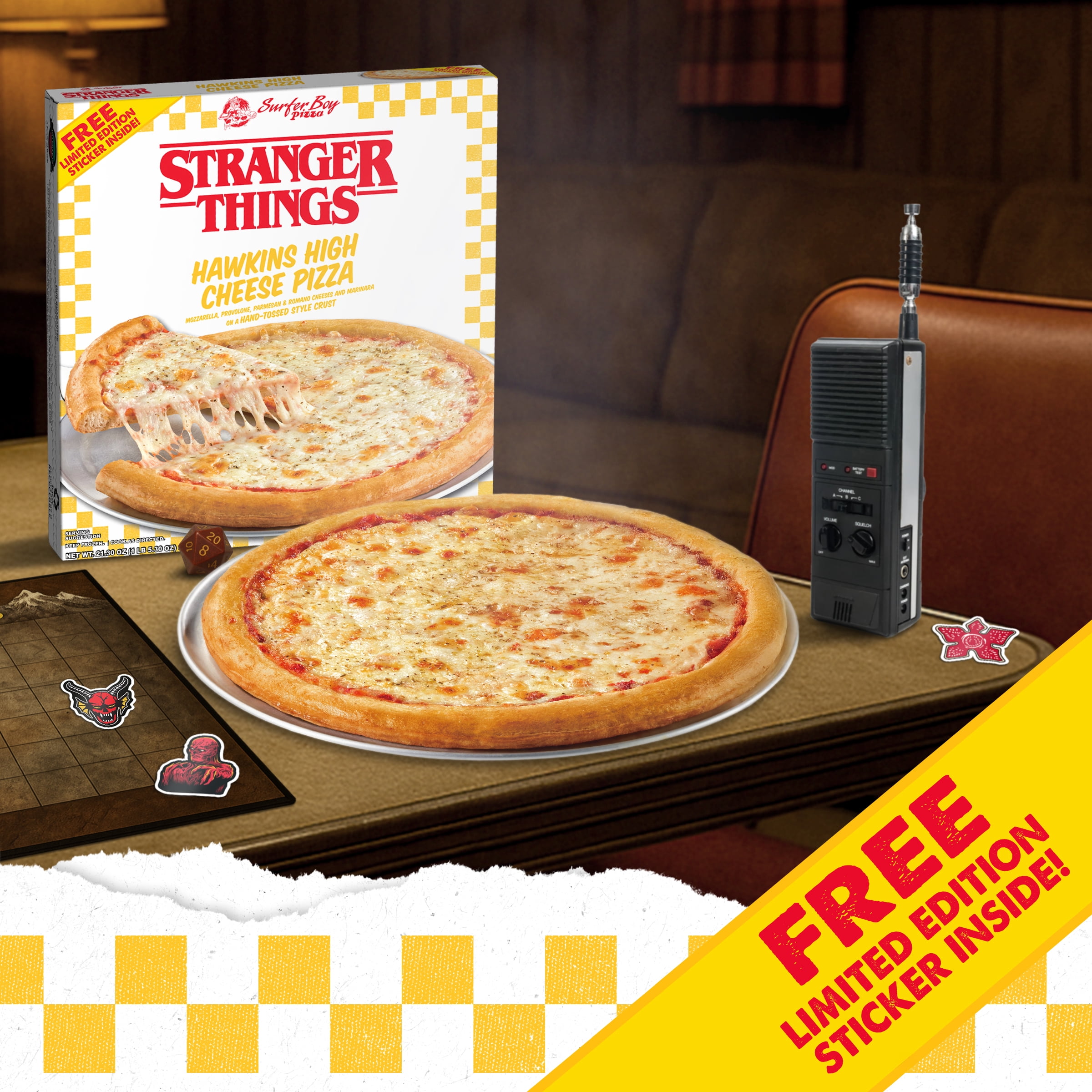 Netflix Stranger Things Hand-Tossed Crust Hawkins High Cheese Pizza, Rich Tomato Sauce, 21.3 oz (Frozen)