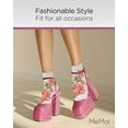 thumbnail image 5 of MeMoi Love and Lace Low-Cut Floral Socks - Womens - Female, One Size, Marshmallow, 5 of 7