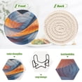 thumbnail image 4 of Blue and Orange Abstract Shape Drink Coasters with Holder Absorbent Coaster for Coffee Table Room Decor 6 Pack, 4 of 7