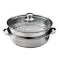 thumbnail image 3 of Fanglonggg Cooking Pot Steam Clothes Steamer Dumpling Steamer Steam Pots For Seafood Soup Stew Pot Korean Ramen Pot Round Household Steamers Stainless Steel Metal Japanese Kitchenware Bowls, 3 of 5
