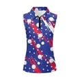 thumbnail image 2 of Uorisanigo Star Golf Quick Dry Athletic Shirts for Women Versatile 1/4 Zipper Women's Sleeveless Golf Tennis Shirts Casual Relaxed Workout Tank Tops for Women, 2 of 7