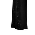 thumbnail image 3 of SUNSIOM Pantalon Large pour Femmes, Surface Décorée à Sequins, Taille Haute Élastique pour Femme, 3 of 5
