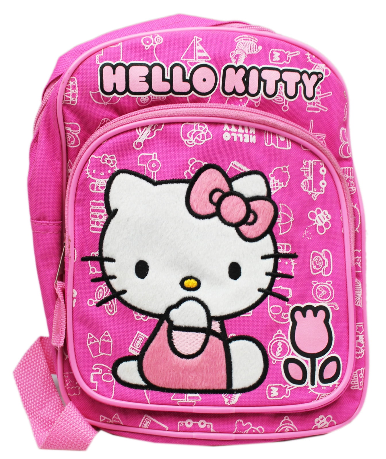 Hello Kitty Things that She Loves Pink Colored Mini Toddler Backpack