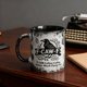 thumbnail image 4 of Taza de café de cerámica con diseño de pollo y platillo. Taza única con temática animal para amantes de las aves y coleccionistas. Idea para cocinas rústicas., 4 of 6