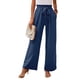 thumbnail image 3 of Pantalones de Salón Anchos para Mujer, Azul Oscuro, Talla XXL, 3 of 8