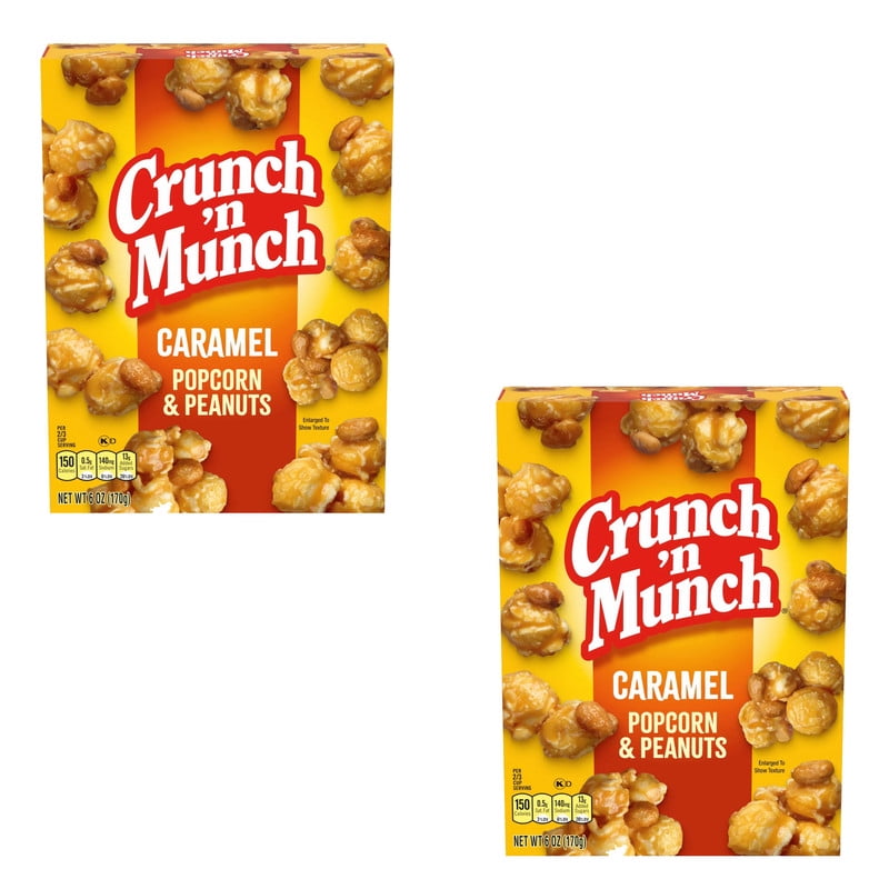 CRUNCH 'N MUNCH Sweet Caramel Popcorn Clusters with Peanuts, 6 oz -  Walmart.com