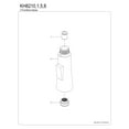 thumbnail image 3 of Kingston Brass KH8218 2-Function Pull-Down Kitchen Faucet Sprayer Head, Brushed Nickel, 3 of 4