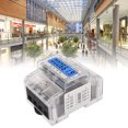 thumbnail image 1 of Energy Meter, 10-100A 230 400VAC Power Meter Fire Resistant Backlit LCD Display DIN Rail Installation  for Office for Energy Saving Test, 1 of 7