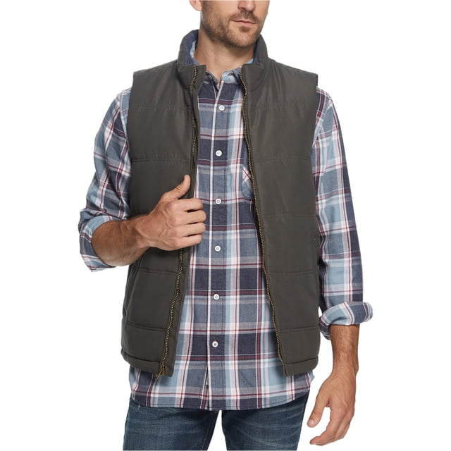 Chaleco impermeable para hombre Puffer Outerwear, gris, mediano