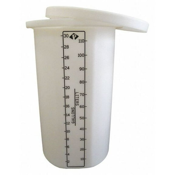 Storage Open Top Process Chemical Tank, Vertical, LDPE, Nat, 30 Gal