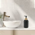 thumbnail image 2 of Unique Bargains 1 Pc Classic Cylindrical Soap Pump Dispenser for Bathroom Hotel 400ml Black, 2 of 6