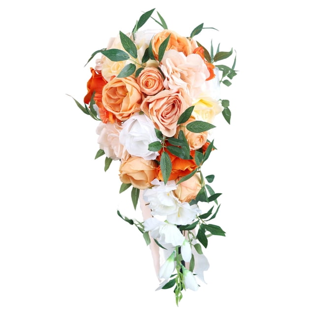 Ramo de novia para boda, ramo de lanzamiento, arreglos florales para dama de honor, decoraciones de flores artificiales para aniversario