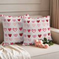 thumbnail image 2 of Valentine's Day Outdoor Waterproof Pillow Covers, Colorful Loves Heart Romantic Beige Decorative Square Throw Pillowcase Sofa Cushion Sham for Patio/Couch/Chair, 20"x20" 2 Pack, 2 of 8