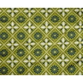 thumbnail image 4 of oneOone Polyester Lycra Olive Green Fabric Floral & Tiles Moroccan Craft Projects Decor Fabric Printed By The Meter 56 Inch Wide, 4 of 4