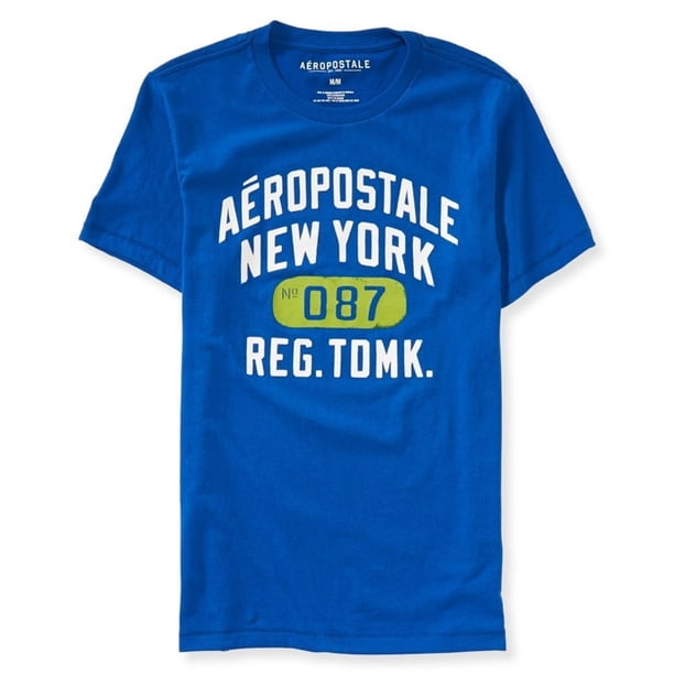 Camiseta gráfica para hombre Aeropostale No. 087 azul XX-Large