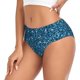thumbnail image 2 of Fotbe Blue Glitter Calzones Estampados para Mujer – Ropa Interior de Algodón, Cómoda, Suave y Elástica-4X-Large, 2 of 6
