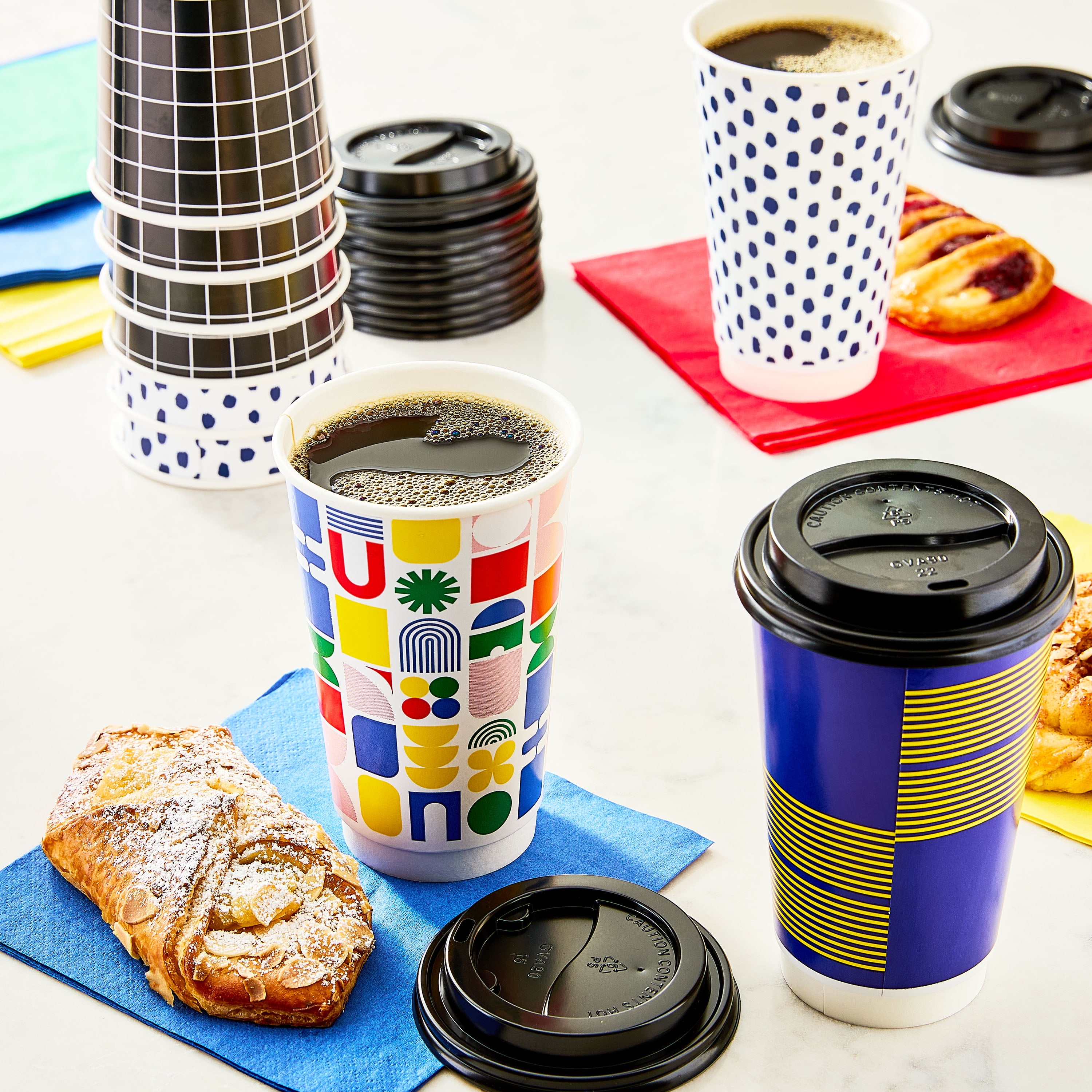 Great Value 16 oz Insulated Hot Cups with Lids, 20 Count