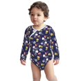 thumbnail image 2 of Xecao Colorful Jellyfish Print Baby unisex-baby Cotton Long-sleeve Bodysuits-2 Years, 2 of 6