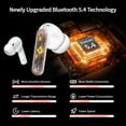 thumbnail image 5 of Wireless Noise Cancelling Earbuds Bluetooth 5.4 Headphones with Mic Deep Bass Stereo, 38H Playtime, LED Display, IPX7 Waterproof Sports Workout in Ear Buds for iPhone Android, Rose Gold, 5 of 7