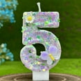 thumbnail image 4 of YIMWNYI Digital Birthday Candle Cake Decoration, Multicolor Number Candles, Wax Birthday Party Candle, Floral Design Birthday Candles, Celebration Cake Accessories, Decorative Wax Candles, 4 of 6