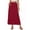 Wine Red, variant on Long Skirts for women Boho Casual Maxi Skirt Trendy Elastic Waist Flowy Skirts with Pockets