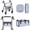 Blue Cartoon Dogs Heart, variant on FOR U DESIGNS Cat Daisy Butterfly Print Rollator Walker Accessories Set, Elastic Walker Seat Cover Backrest Cover, Under-Seat Storage Bag Easy to Install Walker Accessories for Seniors