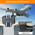 thumbnail image 5 of Airline Approved Soft-Sided Pet Carrier for Cats & Dogs, 17.5 x 8.5 x 11 Inches, Grey, 5 of 5