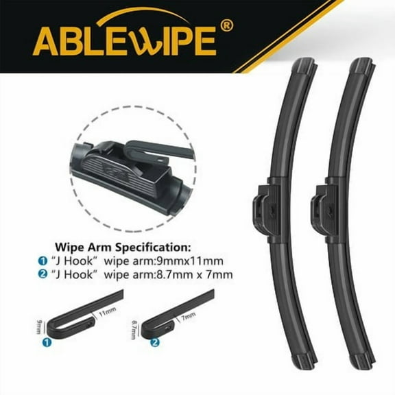 ABLEWIPE Fit For Mitsubishi Outlander Sport RVR 2016 Windshield Wiper Blades J/U