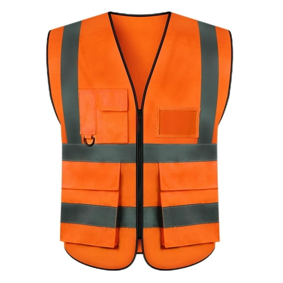 Safety Vest for Men High Visibility Reflective Vests Construction Security Workwear Vest with Multi Pockets