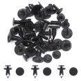 thumbnail image 2 of Unique Bargains Universal 20pcs Black Plastic Rivets Door Bumper Push Type Fasteners 8mm for Car, 2 of 2