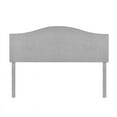 thumbnail image 6 of Camelback Nail Trimmed Upholstered Queen Headboard in Gray, 6 of 7
